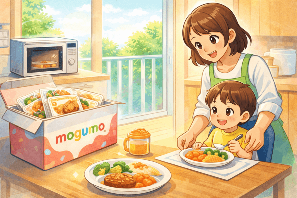 mogumoの幼児向け冷凍宅食を利用するイメージ