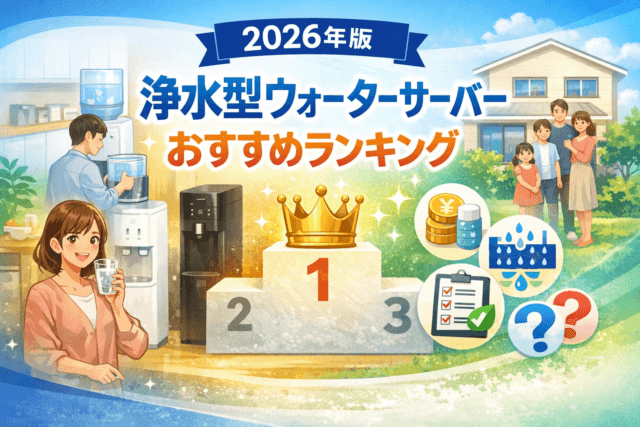 2026年版｜浄水型ウォーターサーバーのおすすめランキングは？料金・機能・選び方をやさしく比較