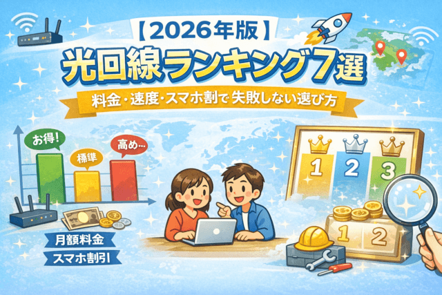 【2026年版】光回線ランキング7選｜料金・速度・スマホ割で失敗しない選び方