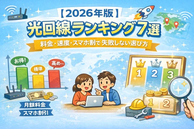 【2026年版】光回線ランキング7選｜料金・速度・スマホ割で失敗しない選び方
