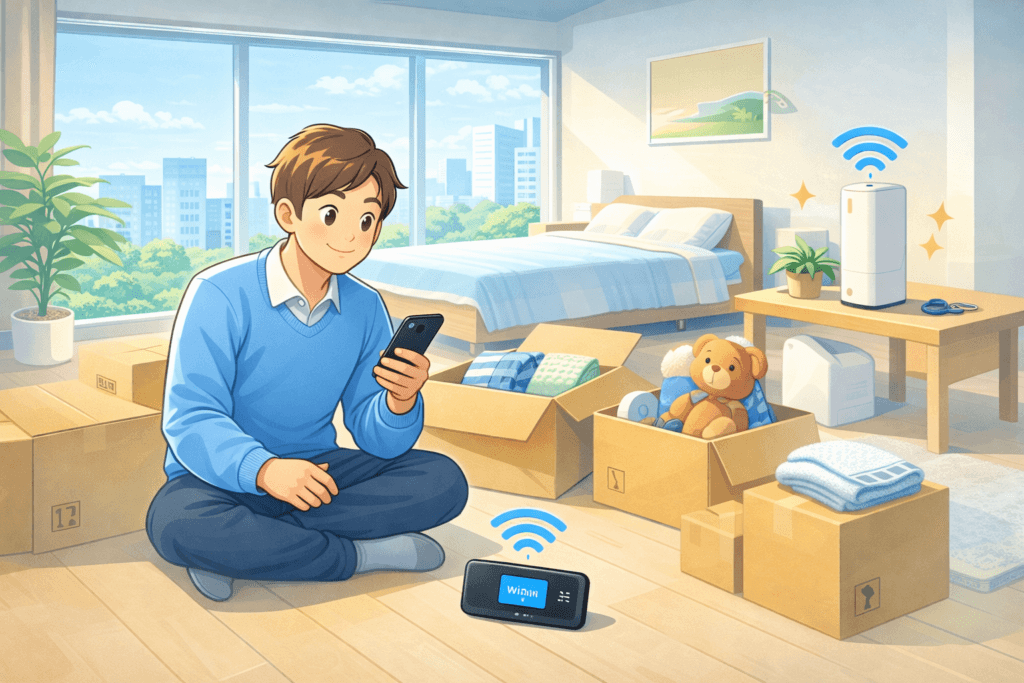 一人暮らしや引っ越しでBroad WiMAXを使う利用シーン