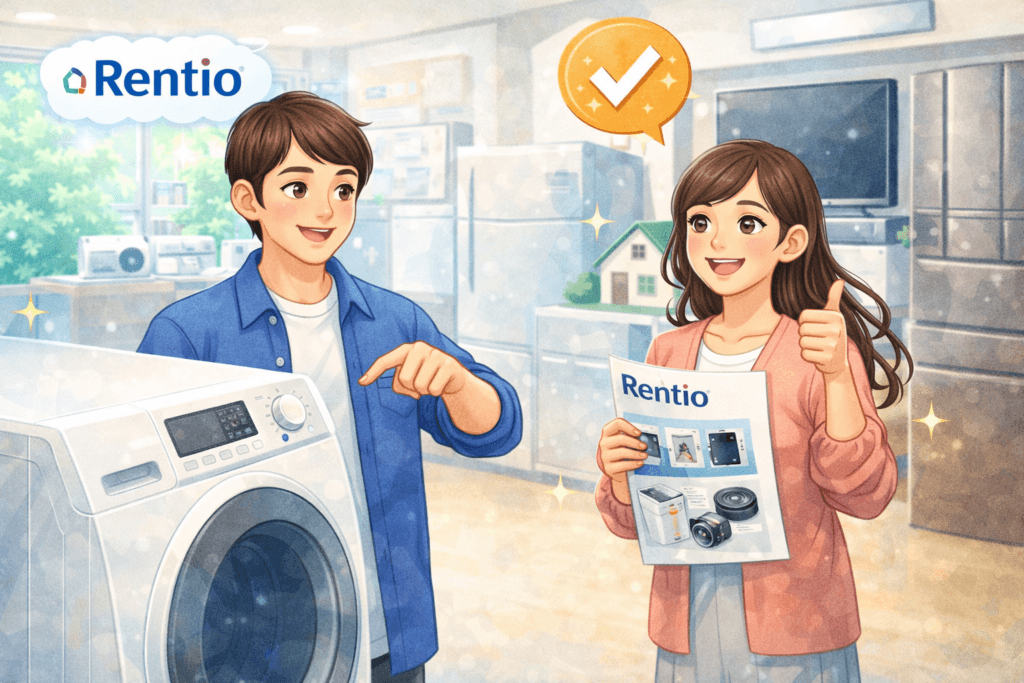 レンティオ利用後に納得して家電を選べる安心イメージ