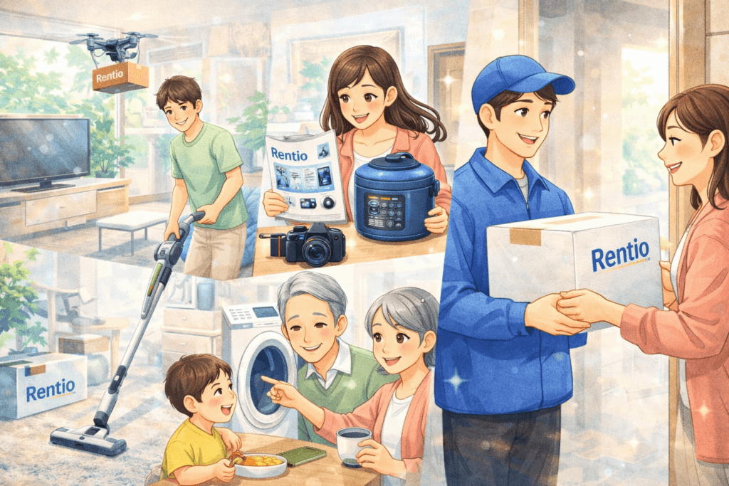レンティオの家電レンタル・サブスク利用イメージ