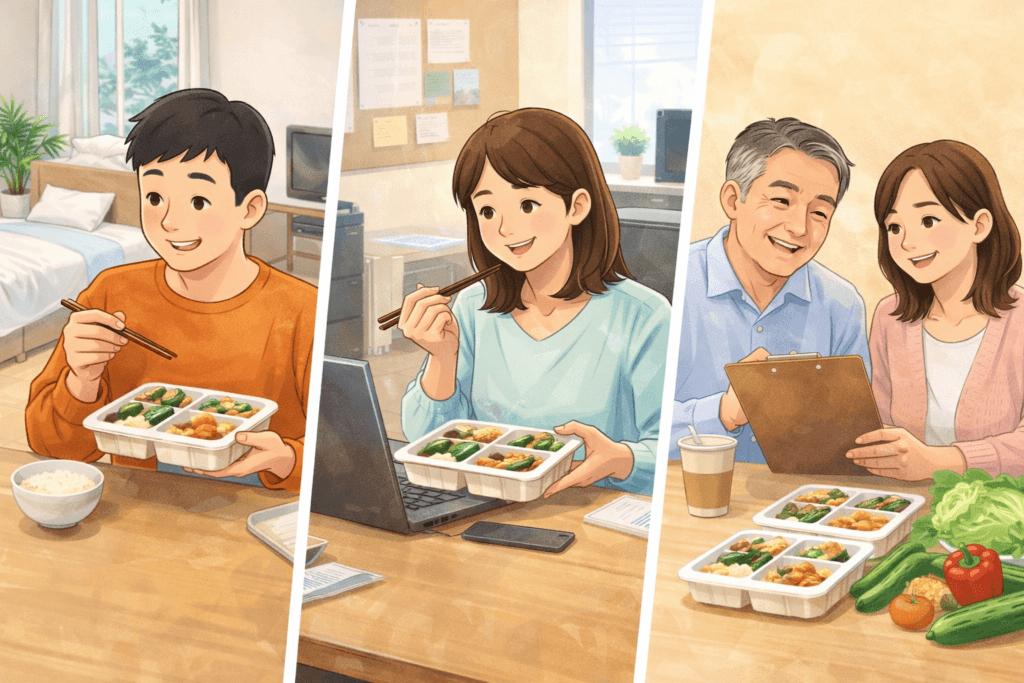 一人暮らしや健康管理をしたい人に気くばり御膳が向いているイメージ