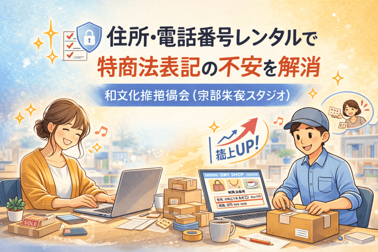 一般社団法人和文化推進協会（京都朱雀スタジオ）の「ネットショップ向け住所・電話番号レンタル」完全ガイド【2026年版】