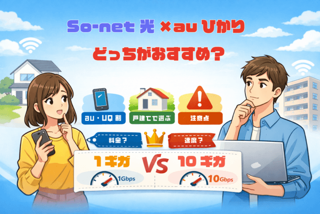 So-net 光（auひかり）はおすすめ？料金・向いている人・注意点を2026年版でわかりやすく解説