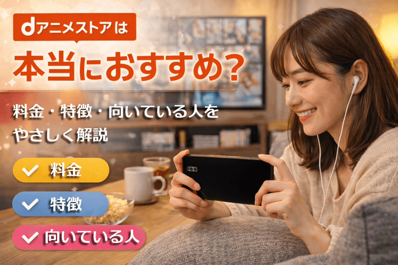 dアニメストアは本当におすすめ？料金・特徴・向いている人をやさしく解説